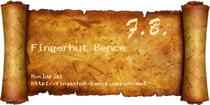 Fingerhut Bence névjegykártya