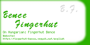 bence fingerhut business card